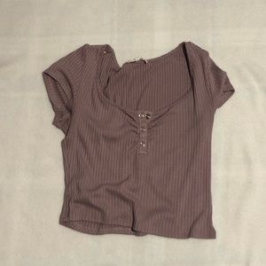 Pink Buttoned T-Shirt